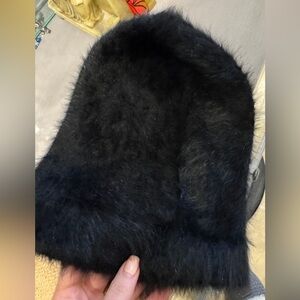 Pins & Needles Black Fuzzy Hat